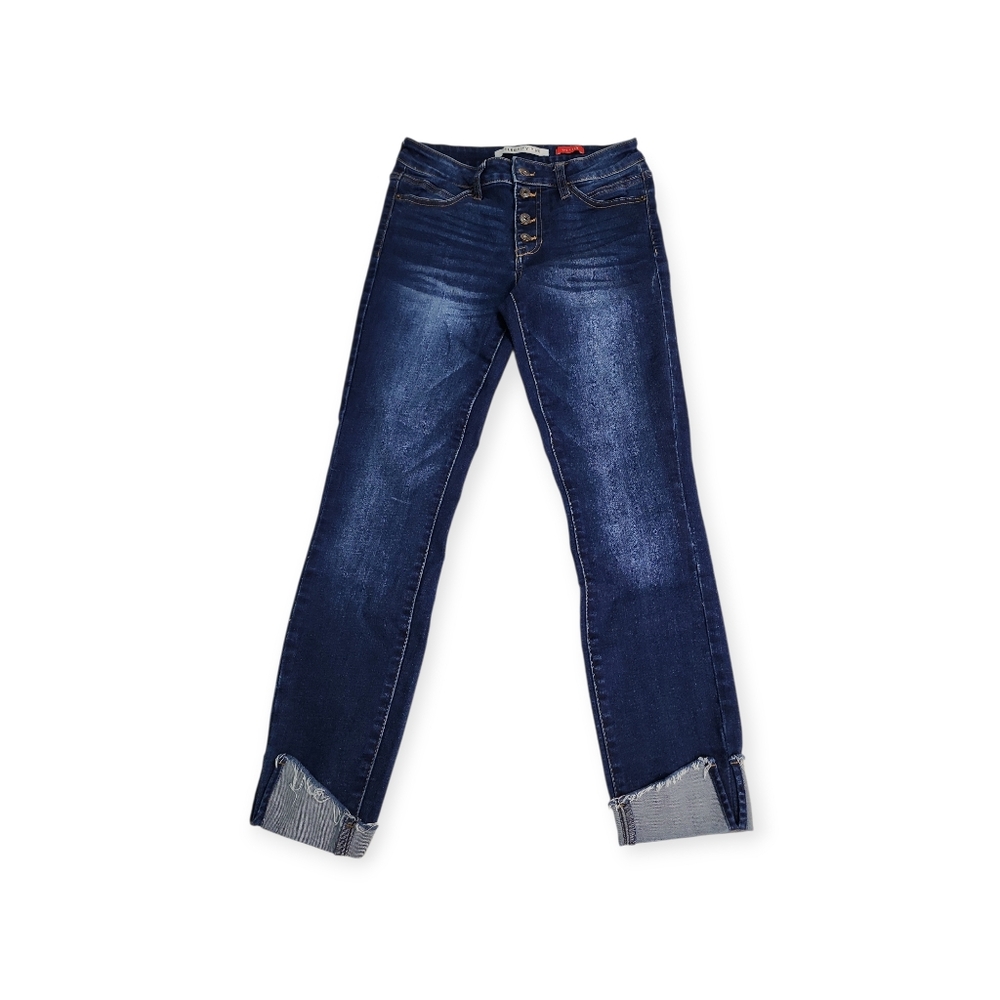 Celebrity Pink The Rider Dark‎ Washed Women Jeans Sz 27 Buttonfly Streetwear
